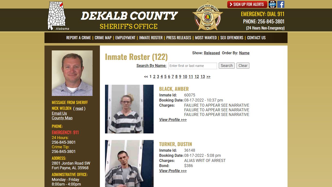 Inmate Roster - Current Inmates Booking Date Descending - DeKalb County ...
